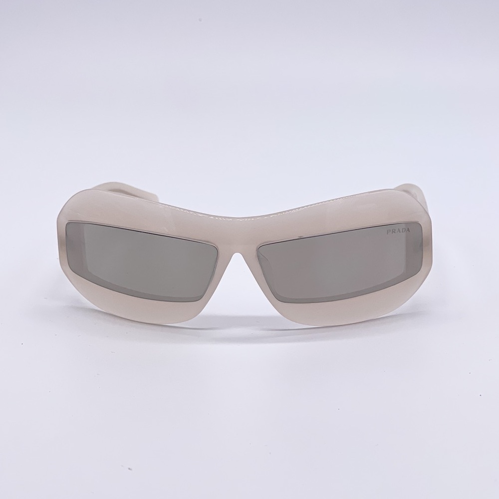 NEW PRADA OVERSIZED UNISEX SUNGLASSES IVORY EYEWEAR PRADA - Picture 3 of 11